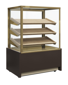 Витрина хлебная Carboma KC70 N 0,6-2 LIGHT Bread 9006-9005 (0,6 Cube ТЕХНО без стекла)