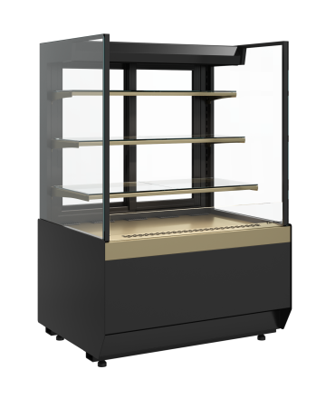 Витрина кондитерская Carboma KC70 VM 1,3-2 STANDARD 9005-0109 (открытая, прямая боковина, версия 2.0)