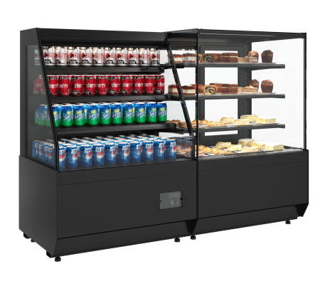 Витрина кондитерская Carboma KC70 VM 1,3-1 LIGHT 9005 (версия 2.0)