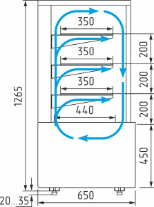 Витрина кондитерская Carboma KC70 VM 0,9-1 LIGHT 9006-9005 (ВХСв-0,9д Cube ТЕХНО)