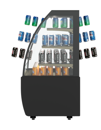 Витрина кондитерская Carboma K70 VM 1,3-1 LIGHT 9005 (версия 2.0)