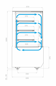Витрина кондитерская Carboma KC70 VV 0,9-1 STANDARD 9005-0109 (версия 2.0)