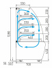 Витрина кондитерская Carboma K70 VM 1,3-2 STANDARD 9005-0430 (ВХСв-1,3д открытая)