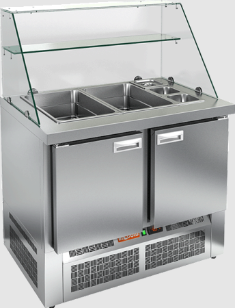 Стол холодильный HiCold SLE3-11GN высокое стекло