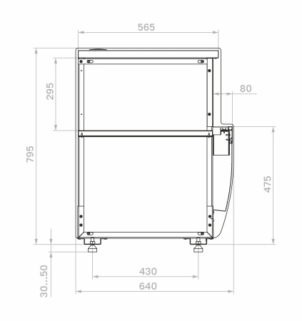 Прилавок Carboma K70 N 0,9-7 9005 (версия 2.0)